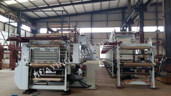 9 Colors Flexographic Printing Machine , Rotogravure Printer With Ink Tray Trolley